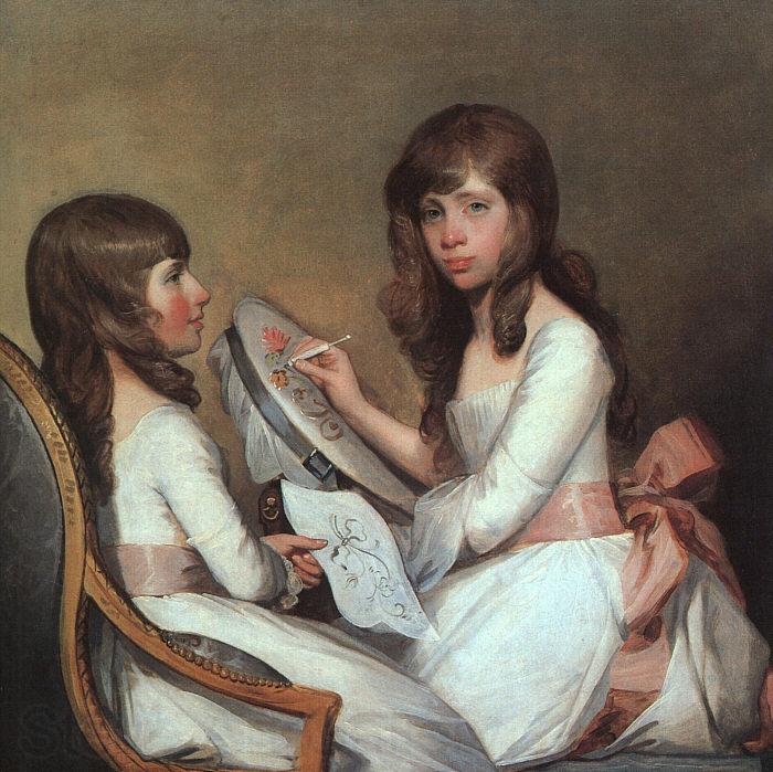 Gilbert Charles Stuart Miss Dick and her cousin Miss Forster Norge oil painting art
